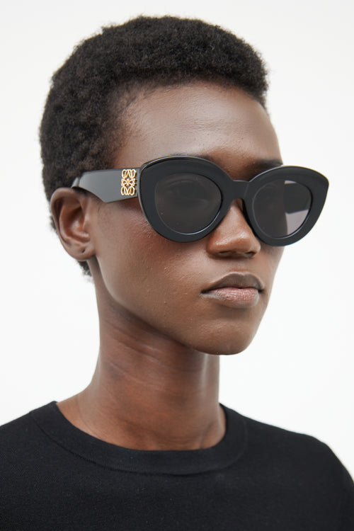 Black Oversized LW50051L Sunglasses