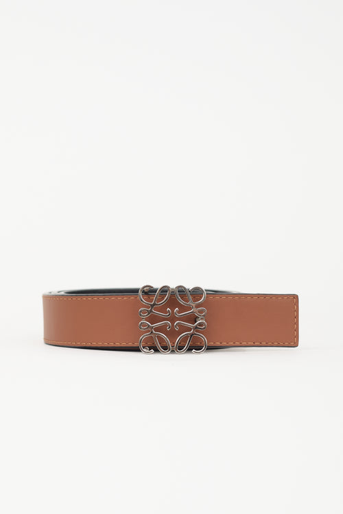 Loewe Leather Anagram Reversible Belt