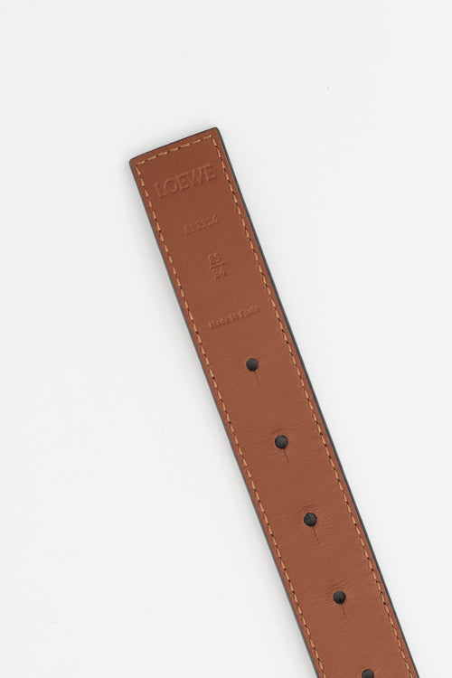 Loewe Leather Anagram Reversible Belt