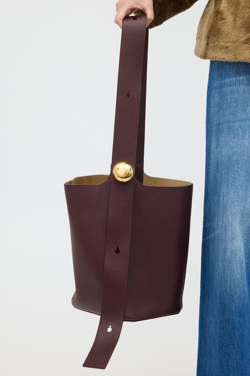 Loewe Leather Medium Pebble Bucket Bag