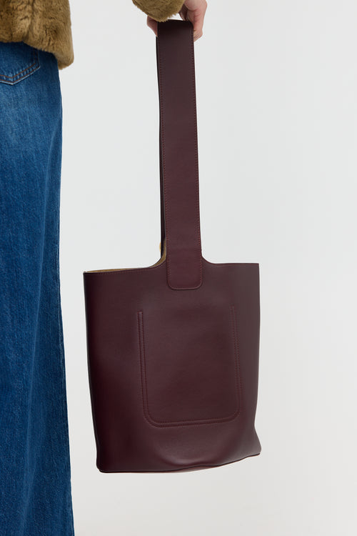 Loewe Leather Medium Pebble Bucket Bag