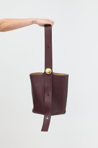 Loewe Leather Medium Pebble Bucket Bag