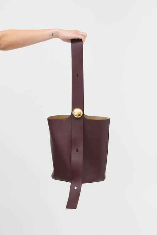 Loewe Leather Medium Pebble Bucket Bag