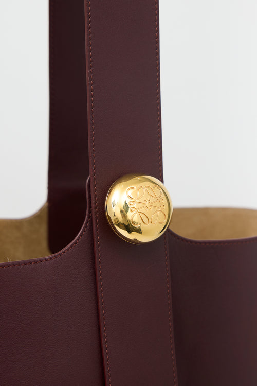 Loewe Leather Medium Pebble Bucket Bag