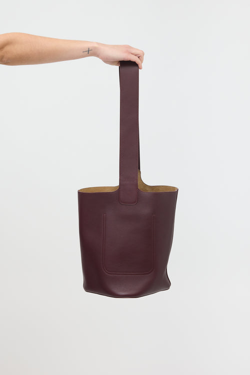 Loewe Leather Medium Pebble Bucket Bag