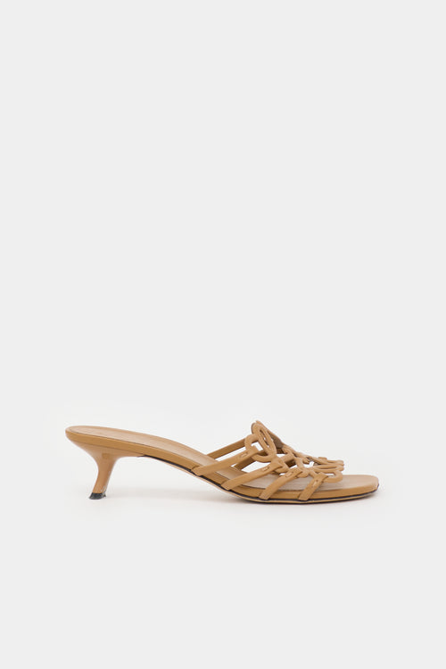 Loewe Leather Petal Anagram Sandal