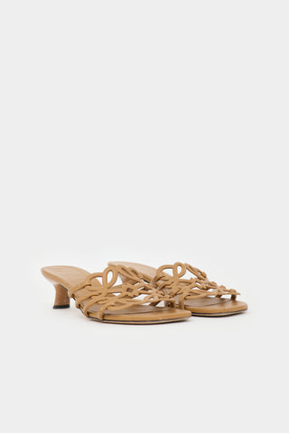 Loewe Leather Petal Anagram Sandal