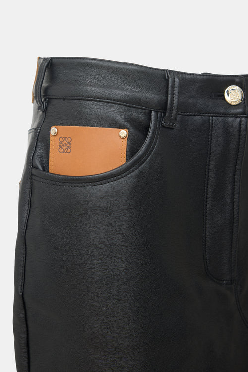 Loewe Faux Leather Anagram Skirt