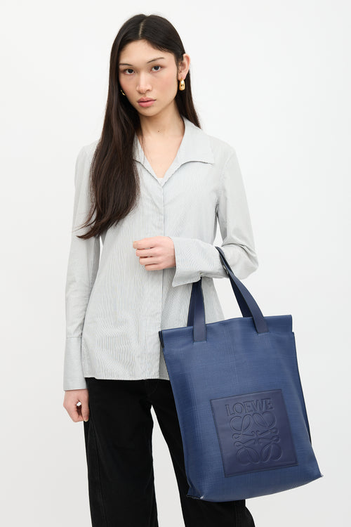 Loewe Leather Anagram Shopper Tote Bag