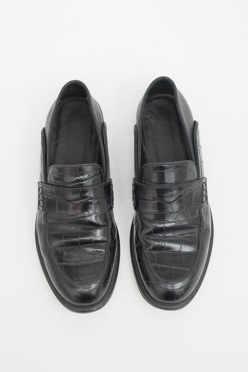 Loewe Leather Collapsible Penny Loafer