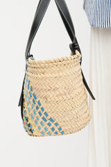 Loewe Leather & Raffia Basket Bag