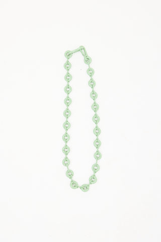 Light Green Varnished Donut Chain Bag Strap