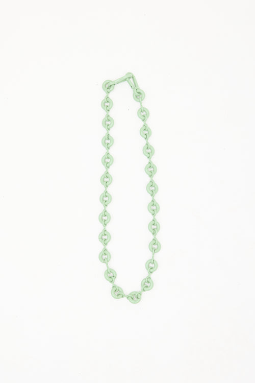 Light Green Varnished Donut Chain Bag Strap