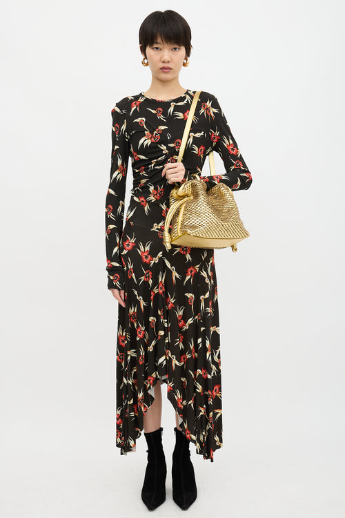 Loewe Metallic Leather Flamenco Scales Bag