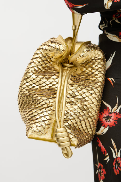 Loewe Metallic Leather Flamenco Scales Bag