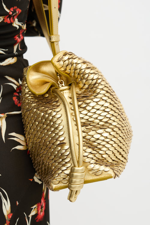 Loewe Metallic Leather Flamenco Scales Bag