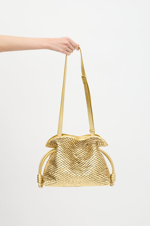 Loewe Metallic Leather Flamenco Scales Bag