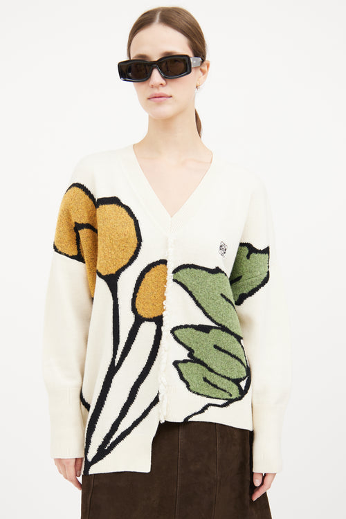 Cream Herbarium Asymmetrical Sweater