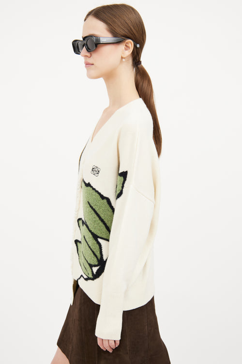 Cream Herbarium Asymmetrical Sweater