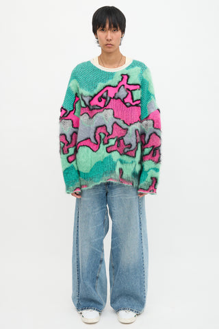 Loewe Mohair Camo Sweater