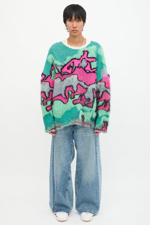 Loewe Mohair Camo Sweater