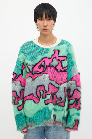 Loewe Mohair Camo Sweater