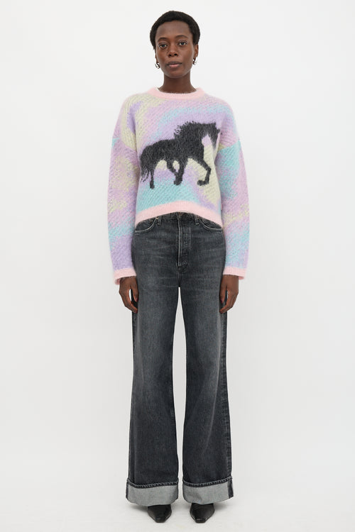 Loewe Mohair Intarsia Boxy Sweater