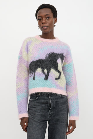 Loewe Mohair Intarsia Boxy Sweater
