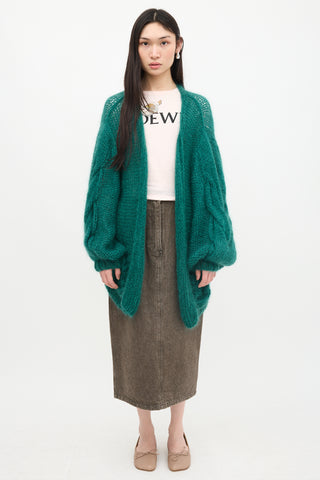 Loewe Mohair Oversized Anagram Cardigan