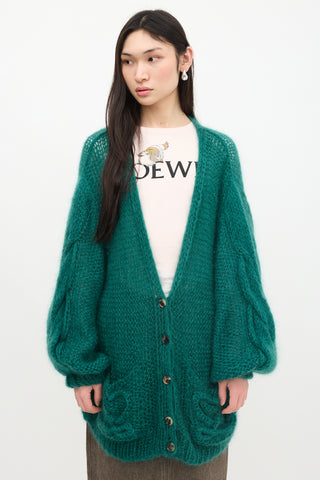 Loewe Mohair Oversized Anagram Cardigan