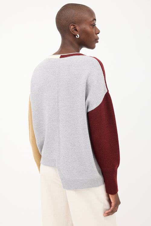 Loewe Multicolour Wool Colourblock Anagram Sweater