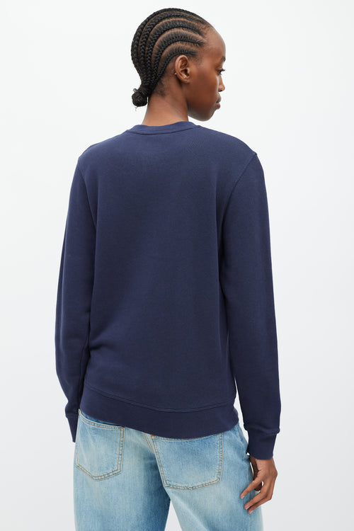 Loewe Navy & Mutlicolour Embroidered Logo Sweater