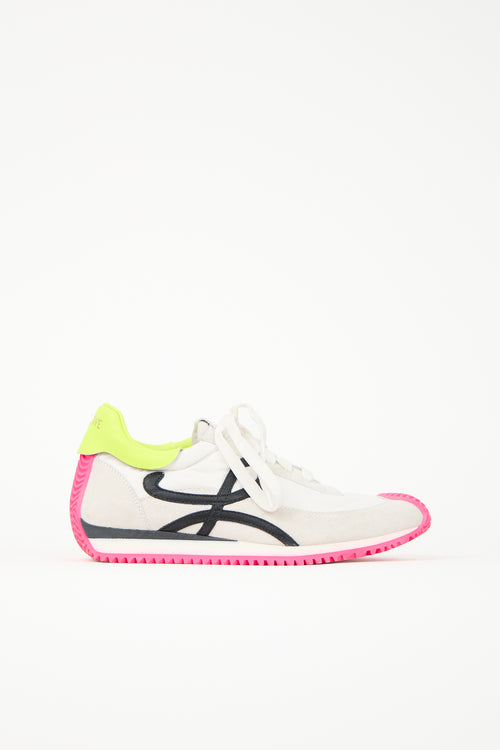 Loewe Nylon & Suede Flow Sneaker