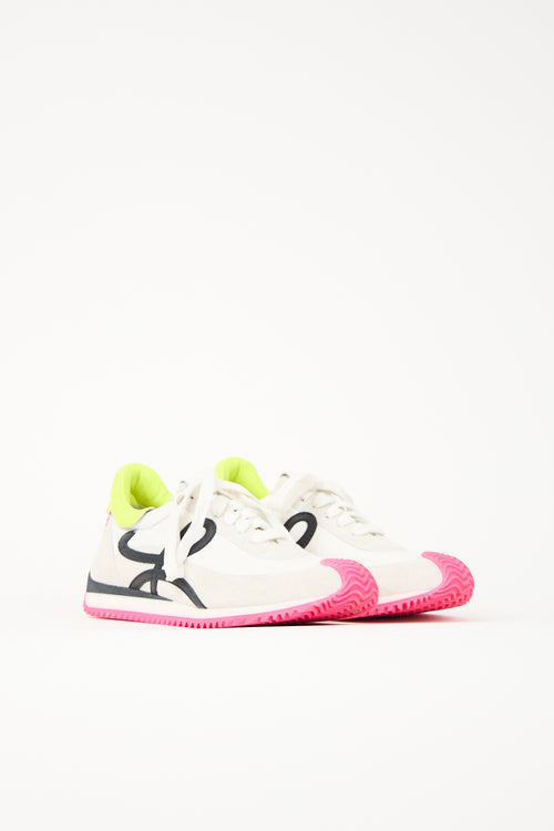 Loewe Nylon & Suede Flow Sneaker