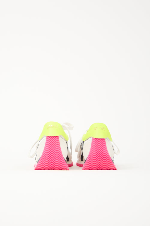 Loewe Nylon & Suede Flow Sneaker