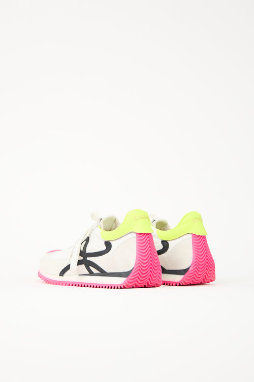 Loewe Nylon & Suede Flow Sneaker