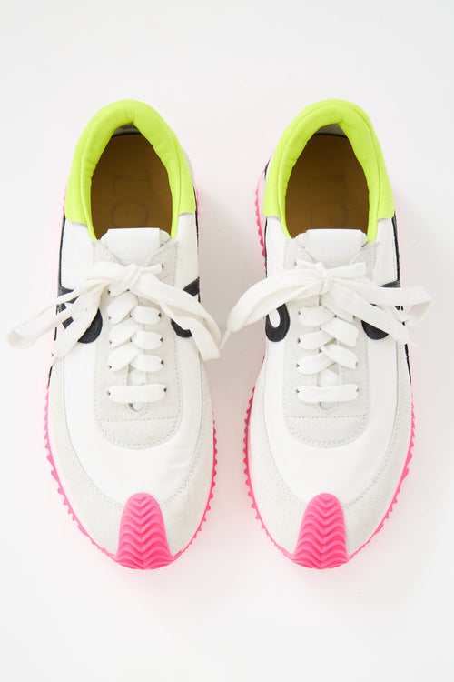 Loewe Nylon & Suede Flow Sneaker