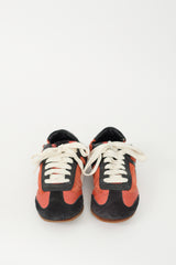 Loewe Orange & Black Suede Ballet Sneaker