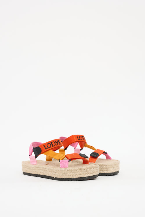 Loewe Beige & Multicolour Espadrille Sandal