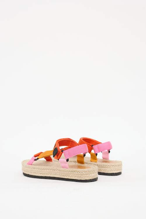 Loewe Beige & Multicolour Espadrille Sandal