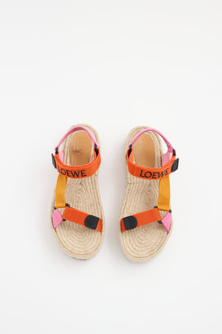 Loewe Beige & Multicolour Espadrille Sandal
