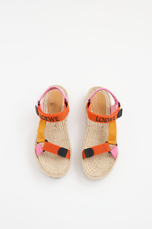 Loewe Beige & Multicolour Espadrille Sandal