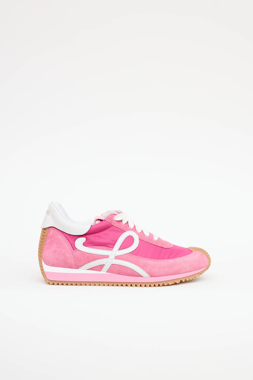 Loewe Nylon & Suede Flow Sneaker