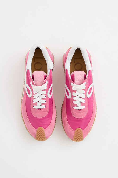 Loewe Nylon & Suede Flow Sneaker