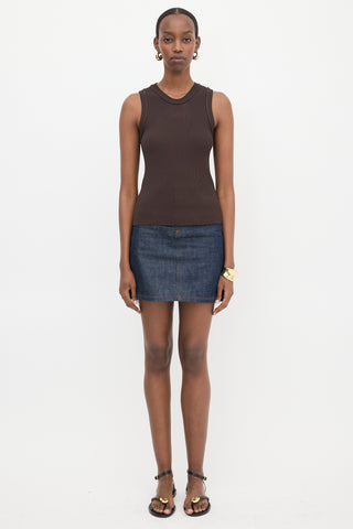 Loewe Rib Knit Anagram Tank Top