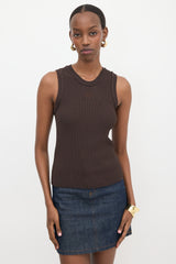 Loewe Rib Knit Anagram Tank Top