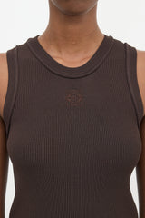 Loewe Rib Knit Anagram Tank Top