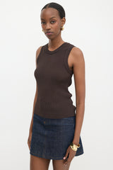 Loewe Rib Knit Anagram Tank Top