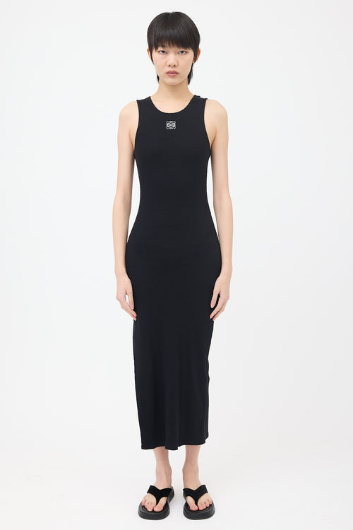 Loewe Ribbed Knit Anagram Tank Dress