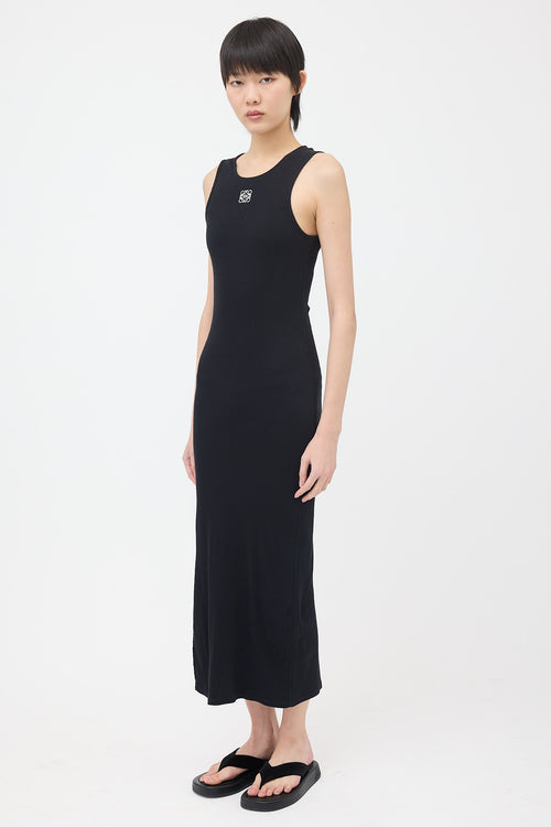 Loewe Ribbed Knit Anagram Tank Dress
